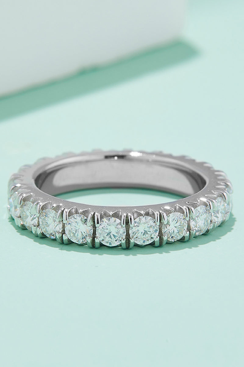 2.3 Carat Moissanite 925 Sterling Silver Eternity Ring