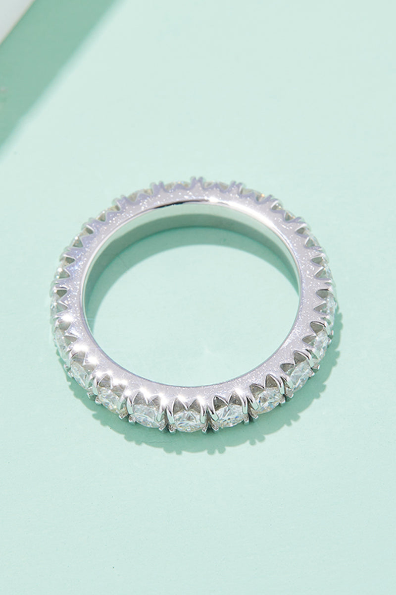 2.3 Carat Moissanite 925 Sterling Silver Eternity Ring