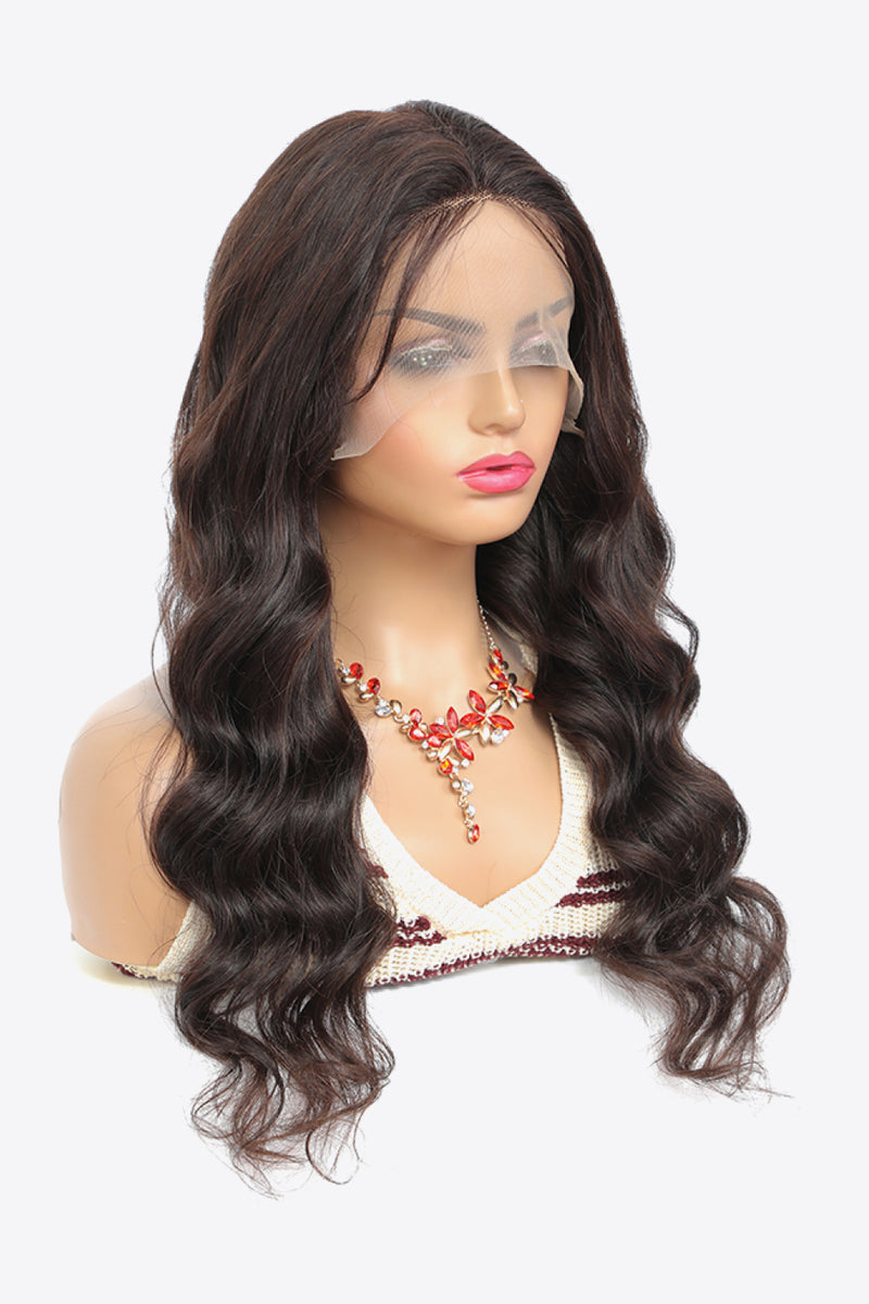 20" 13x4 Lace Front Wigs Body Wave Human Virgin Hair Natural Color 150% Density