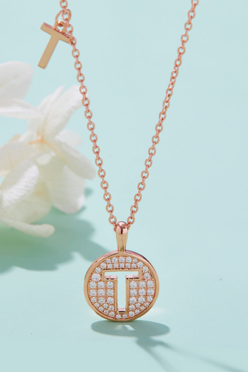 Moissanite K to T Pendant Necklace